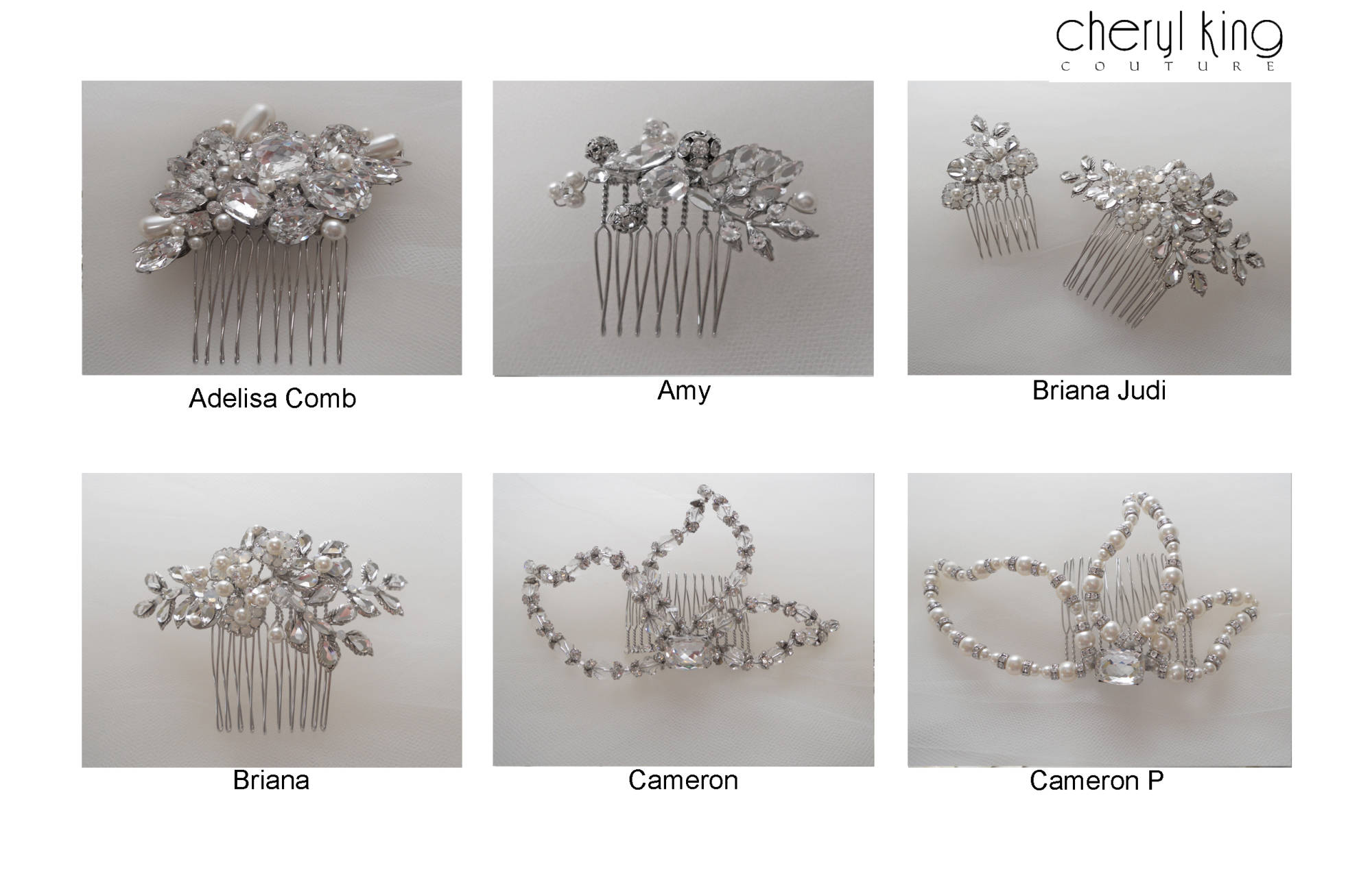 Pearl and crystal bridal combs for weddings