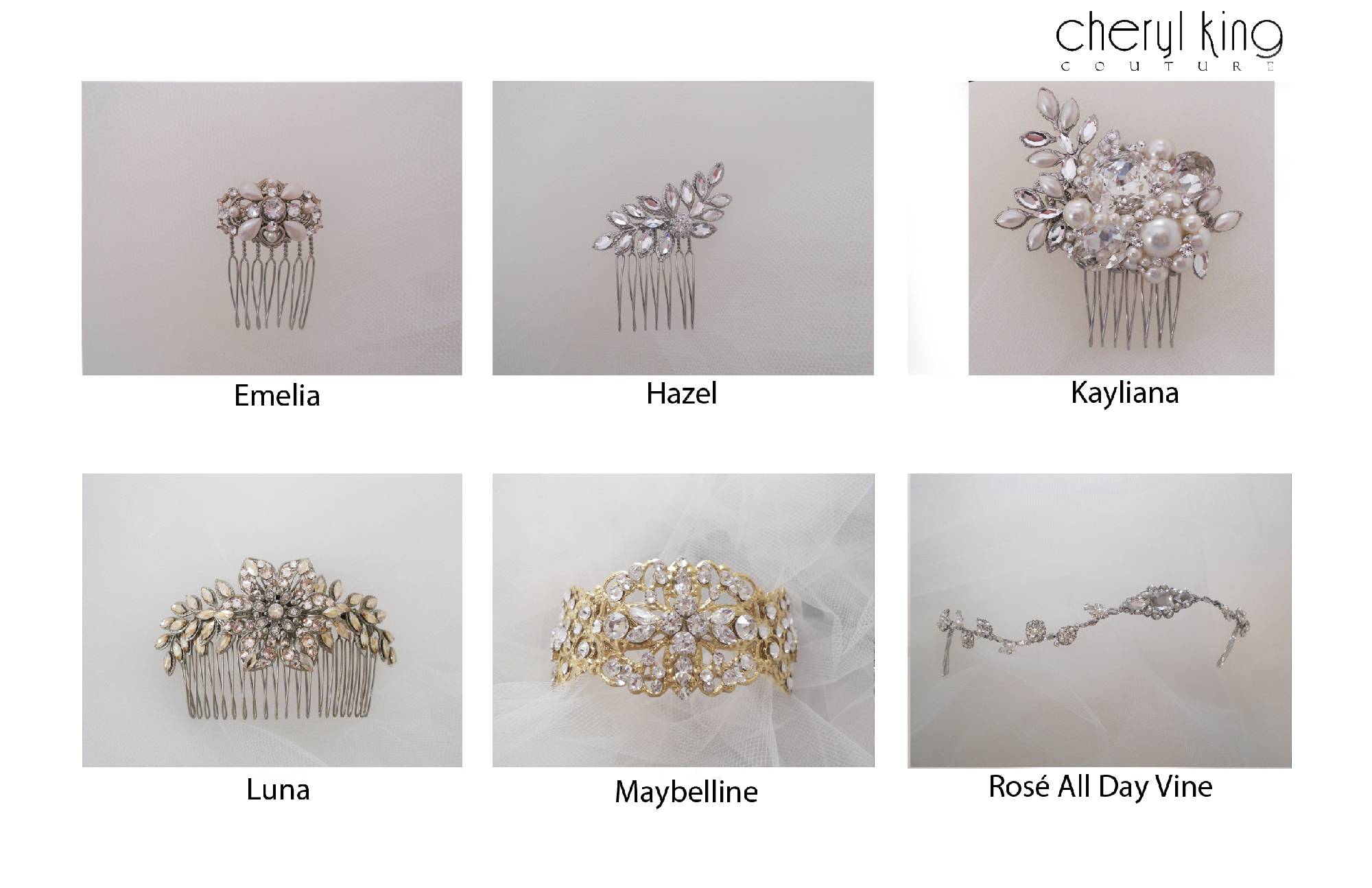 Luxury hair vines by Cheryl King Couture