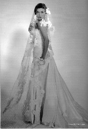 Cheryl King Couture Alencon lace mantilla, courtesy Blackburn Bridal Couture