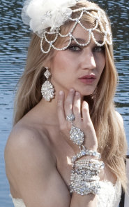 Cheryl King Couture designer tiaras, combs, wreaths, hats,hairpins, caps, hairsticks, hair jewelry, veils, mantillas, cagers, blushers